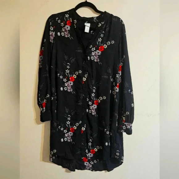 H&M Floral Tunic Blouse - Picture 1 of 4